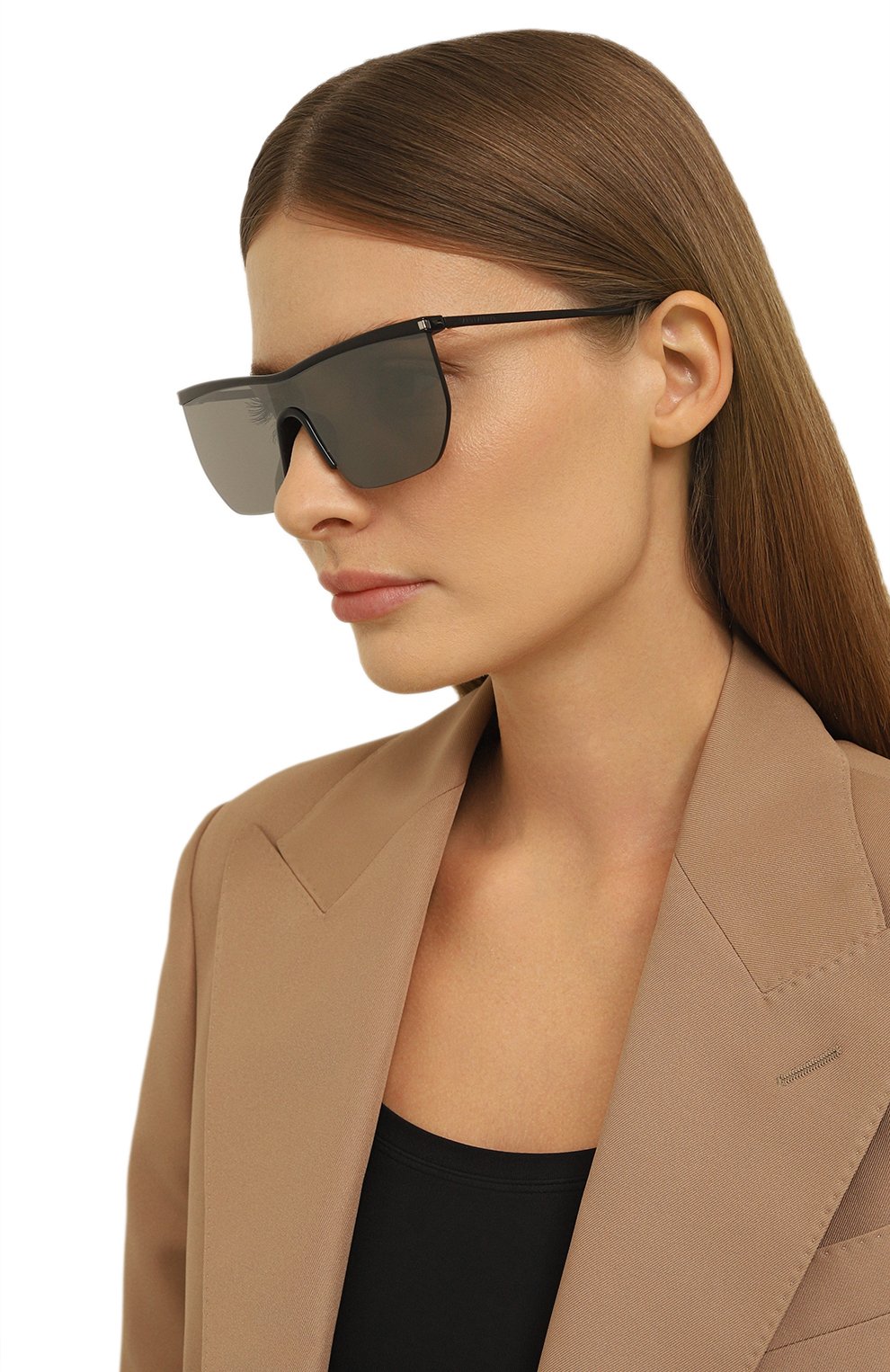 Солнцезащитные очки SAINT LAURENT черного цвета по цене 43150 руб., арт. SL 519 MASK, фото 2 Солнцезащитные очки SAINT LAURENT, арт. SL 519 MASK, фото 2