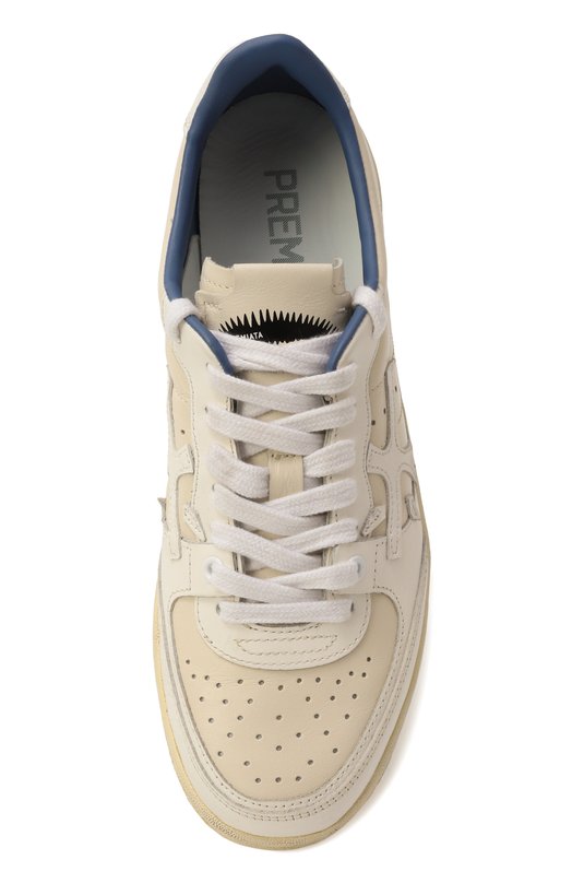 Кожаные кеды Bskt Clay Premiata BSKTCLAD/VAR 7515 Кремовый  BSKTCLAD/VAR 7515 Фото 6