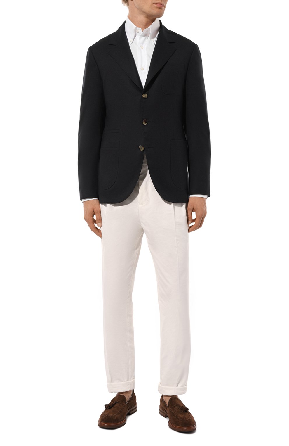 Хлопковая рубашка BRUNELLO CUCINELLI белого цвета по цене 55850 руб., арт. MB6971716, фото 2 Хлопковая рубашка BRUNELLO CUCINELLI, арт. MB6971716, фото 2