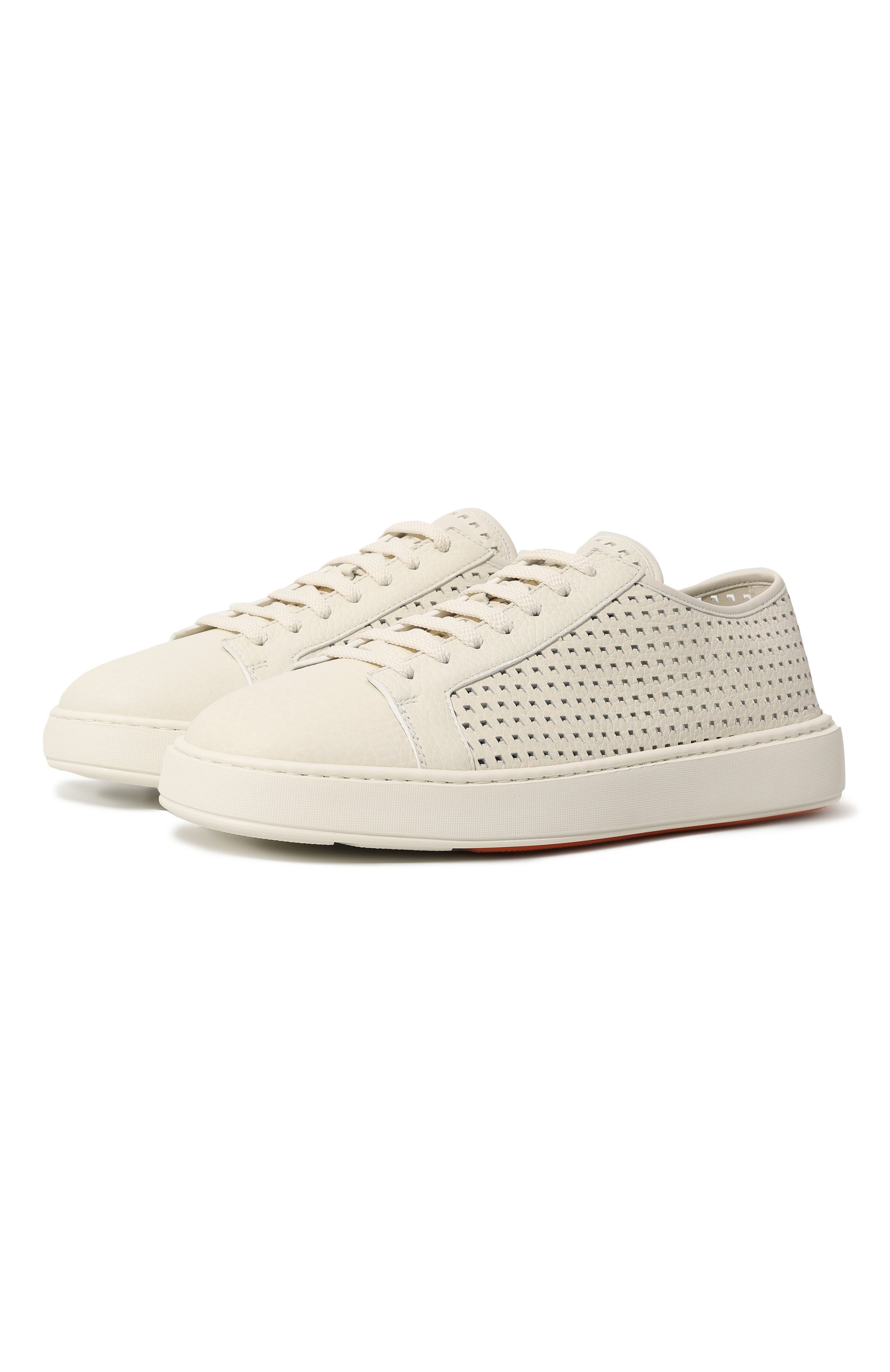 Кожаные кеды cleanic SANTONI, арт. MBCD21978BARCS03I50, фото 1