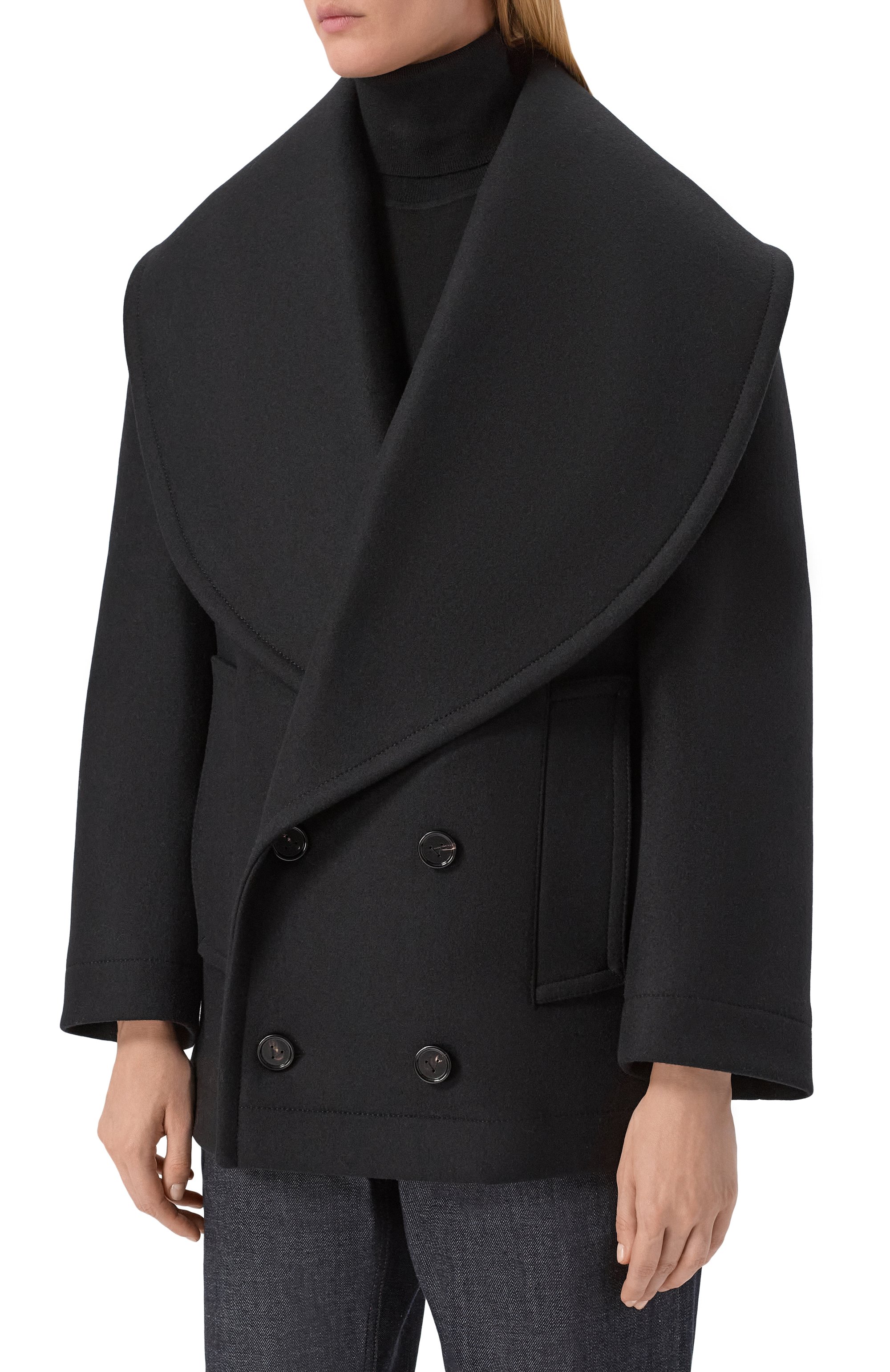 Шерстяное полупальто BOTTEGA VENETA, арт. 834985/V00X0, фото 3