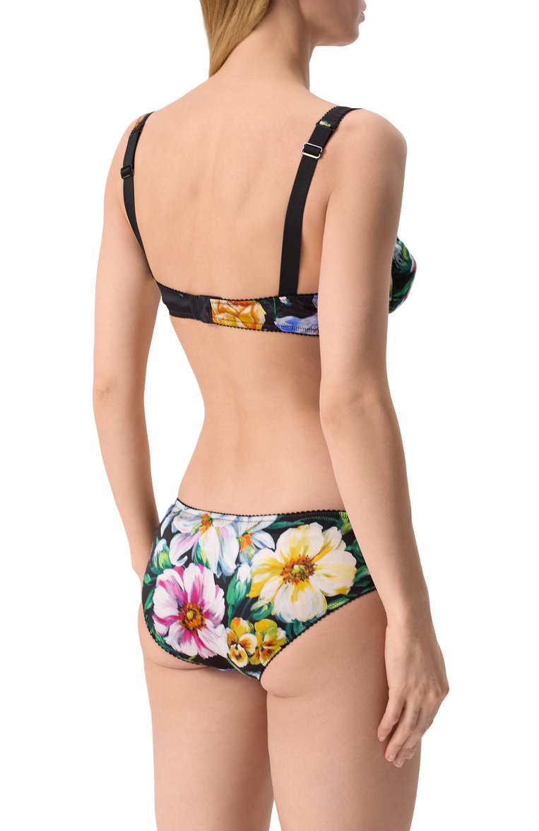 Женские трусы-слипы DOLCE & GABBANA черного цвета, арт. 02B23T/FSA7N | Фото 3 (Материал внешний: Шелк; Нос: Не проставлено)