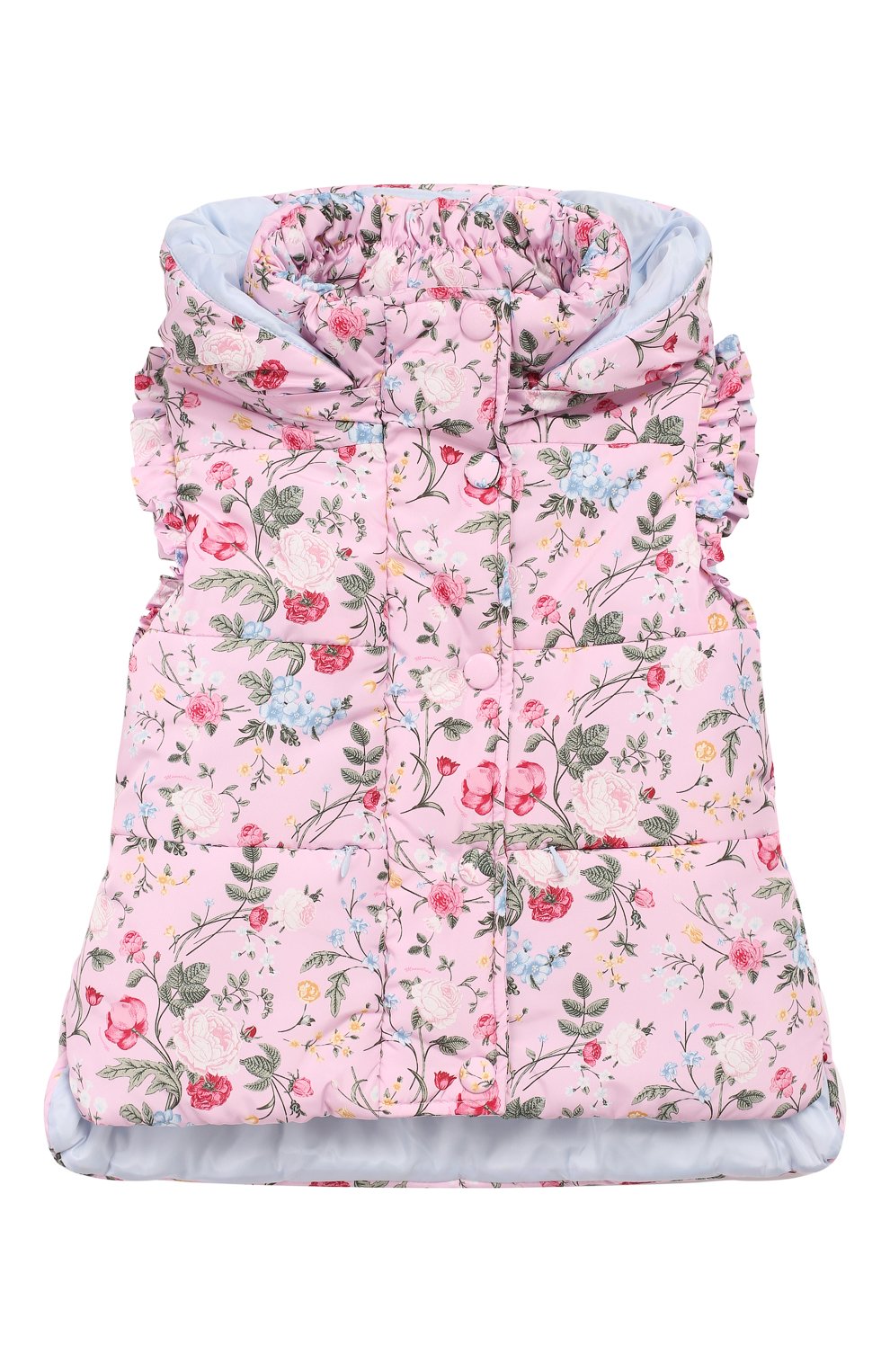 Жилет с капюшоном MONNALISA розового цвета по цене 21600 руб., арт. 194100, фото 1 Жилет с капюшоном MONNALISA, арт. 194100, фото 1