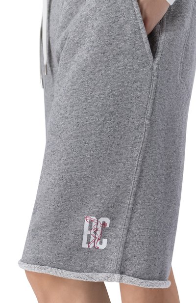 Шорты из хлопка и льна BRUNELLO CUCINELLI серого цвета по цене 123000 руб., арт. MR8313375G, фото 5 Шорты из хлопка и льна BRUNELLO CUCINELLI, арт. MR8313375G, фото 5