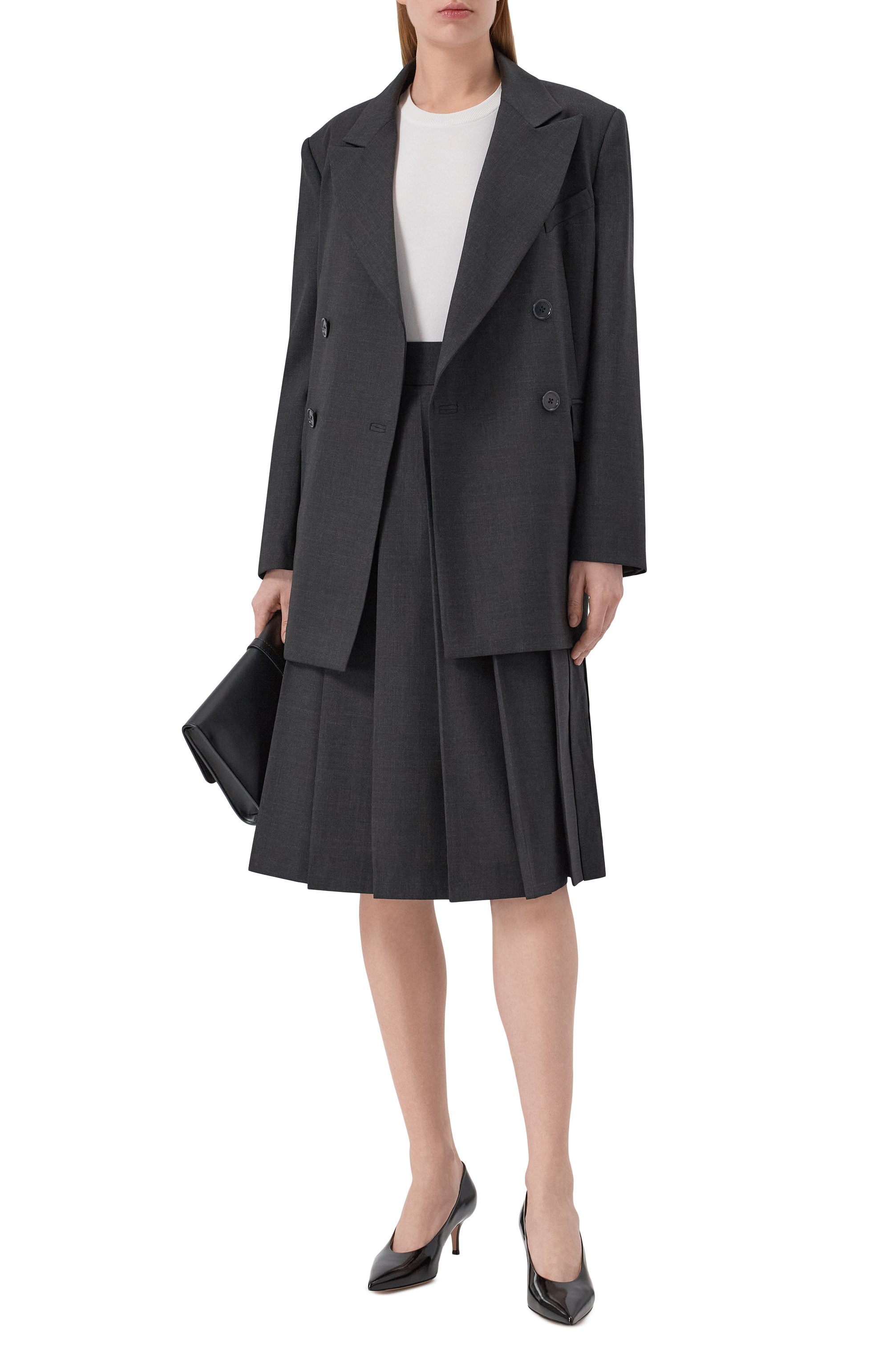 Шерстяная юбка DICE KAYEK, арт. FW25J411 MCL ANTHRACITE, фото 2