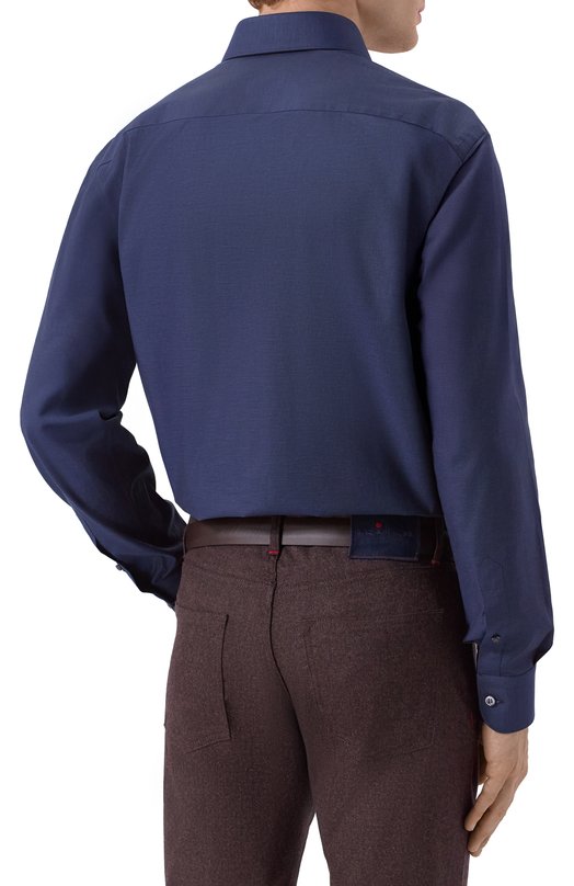 Хлопковая сорочка Brioni RCB40L/0D04P Синий  RCB40L/0D04P Фото 4