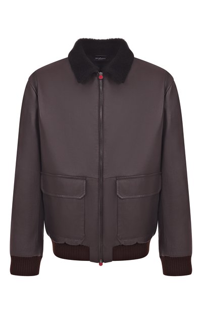 Мужской кожаный бомбер KITON, арт. UW2240V0416H2162-66
