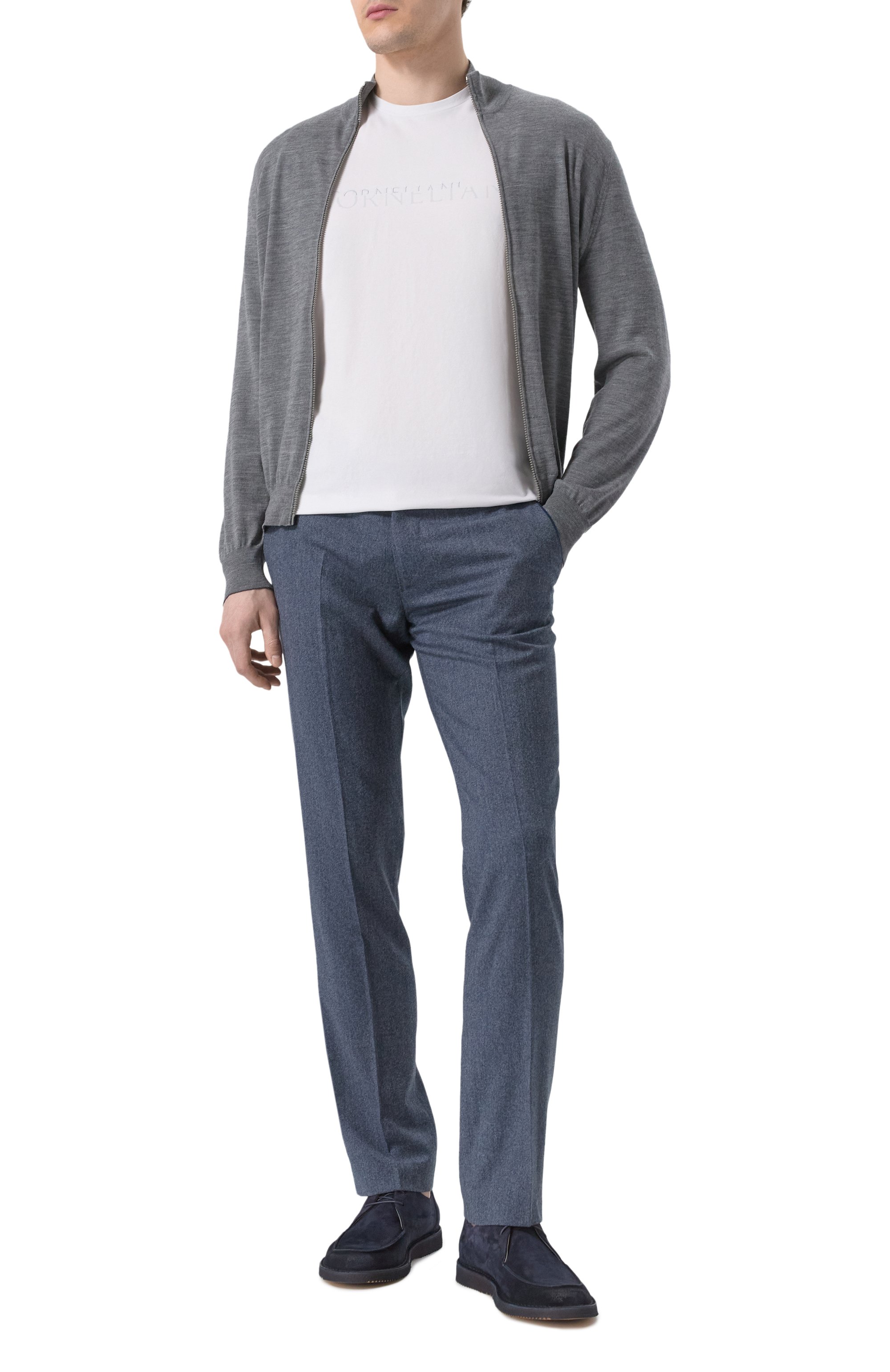 Хлопковая футболка CORNELIANI белого цвета по цене 21100 руб., арт. 25G581-2525059, фото 2 Хлопковая футболка CORNELIANI, арт. 25G581-2525059, фото 2