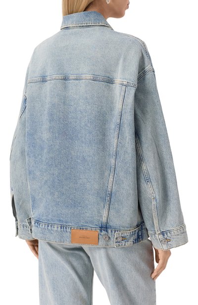 Джинсовая куртка 7 FOR ALL MANKIND голубого цвета по цене 26350 руб., арт. JSCKC650SH, фото 4 Джинсовая куртка 7 FOR ALL MANKIND, арт. JSCKC650SH, фото 4