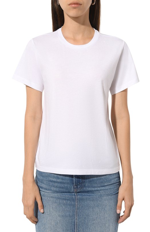 Хлопковая футболка Emporio Armani 6D2T7F/2JFNZ Белый  6D2T7F/2JFNZ Фото 3