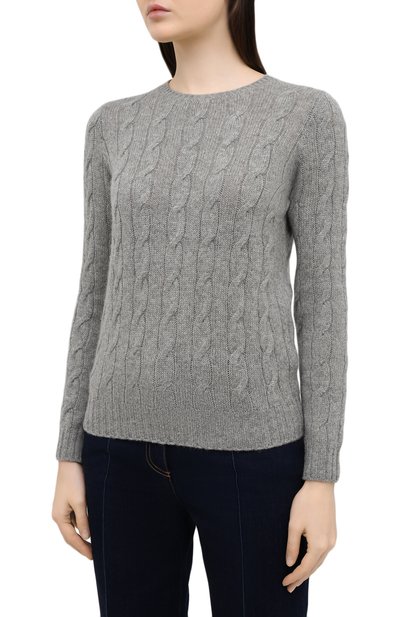 Кашемировый пуловер RALPH LAUREN серого цвета по цене 79950 руб., арт. 919/IXQ18/FXQ18, фото 3 Кашемировый пуловер RALPH LAUREN, арт. 919/IXQ18/FXQ18, фото 3