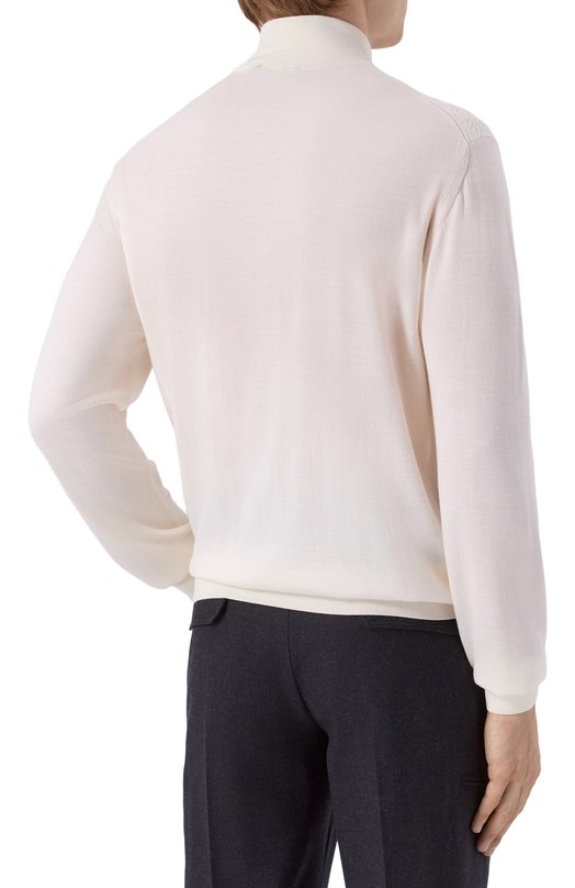 Джемпер из шерсти и шелка Stefano Ricci K202018L01/F25394 Кремовый  K202018L01/F25394 Фото 4