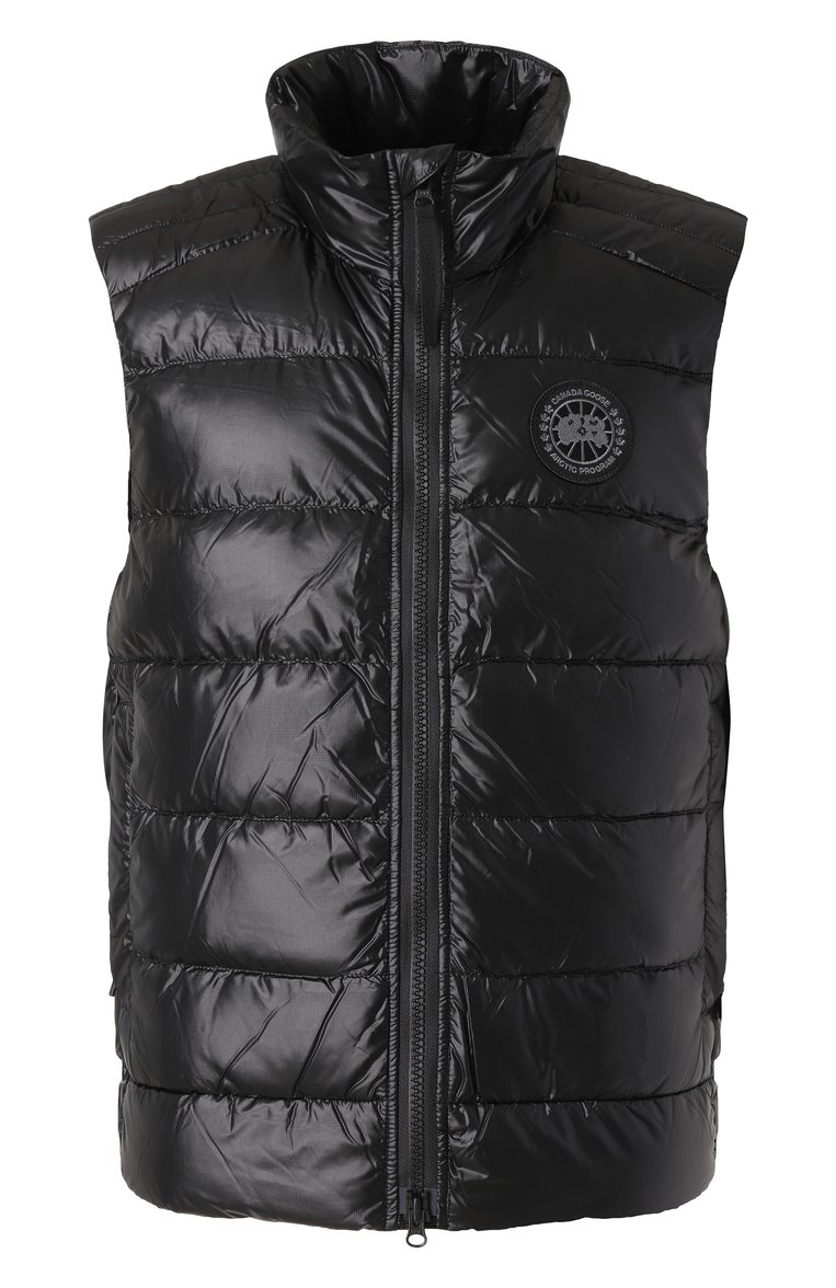 Мужской пуховый жилет crofton CANADA GOOSE черного цвета, арт. 2229MB | Фото 1 (Материал сплава: Проставлено; Драгоценные камни: Проставлено; Длина (верхняя одежда): Короткие; Материал утеплителя: Пух и перо; Материал подклада: Синтетический материал; Стили: Кэжуэл; Мужское Кросс-КТ: жилеты-объемные; Материал внешний: Синтетический материал)