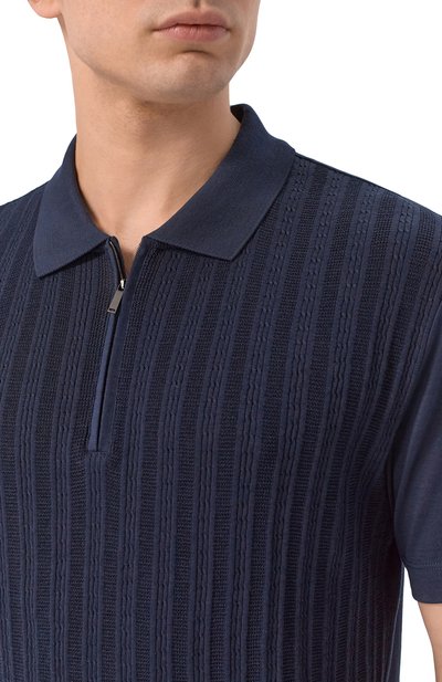 Поло из хлопка и шелка BOSS CAMEL, арт. 50560052, фото 5