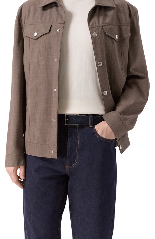 Замшевый ремень Canali 50C/KB00477 Синий  50C/KB00477 Фото 2