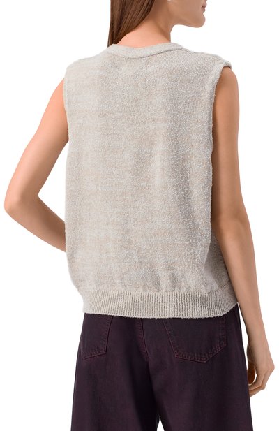 Жилет из хлопка и шерсти MAISON MARGIELA кремового цвета по цене 78750 руб., арт. S50FB0115/M13152, фото 4 Жилет из хлопка и шерсти MAISON MARGIELA, арт. S50FB0115/M13152, фото 4