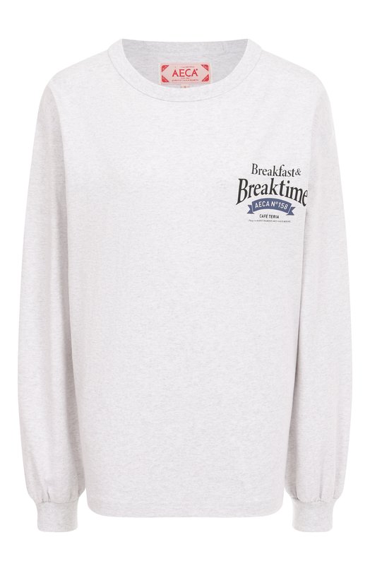 Хлопковый свитшот AECA WHITE AWCMSSBBTTLST001A2.LIGHT GREY (S) Серый AWCMSSBBTTLST001A2.LIGHT GREY (S)