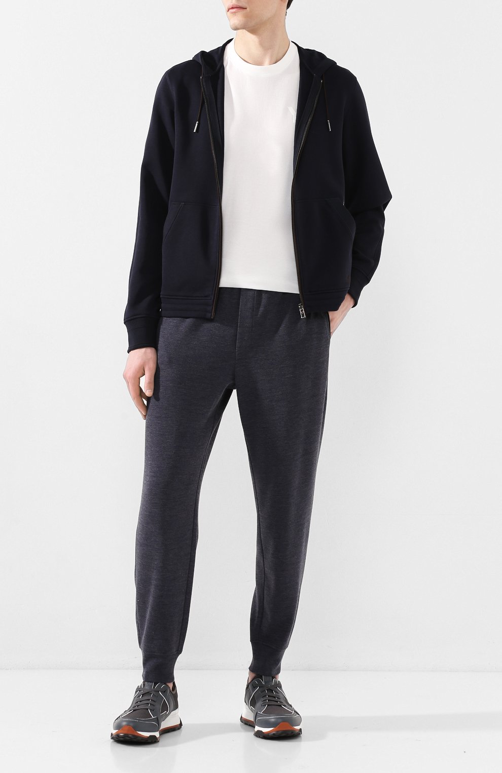 Хлопковая толстовка ZEGNA темно-синего цвета по цене 69950 руб., арт. UU550/815R, фото 2 Хлопковая толстовка ZEGNA, арт. UU550/815R, фото 2