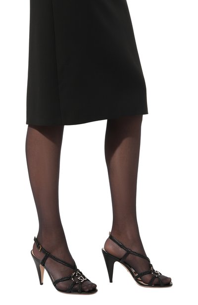 Кожаные босоножки interlocking g GUCCI, арт. 739098/BK000, фото 3