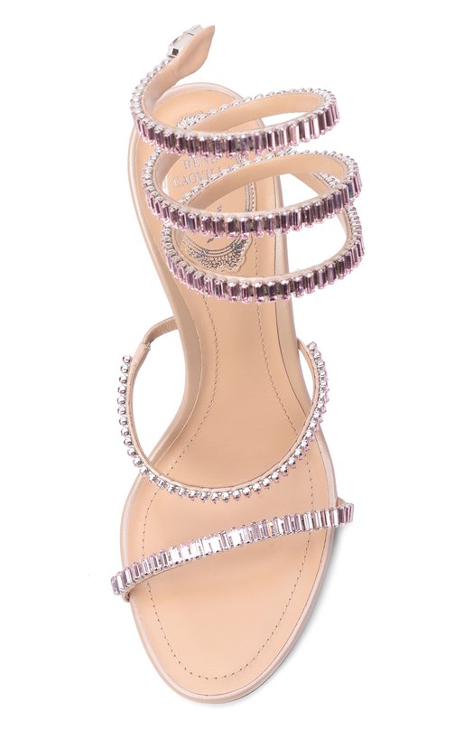 Кожаные босоножки Cleo Spark 105 Rene Caovilla C12674-105/NA01 Розовый  C12674-105/NA01 Фото 6