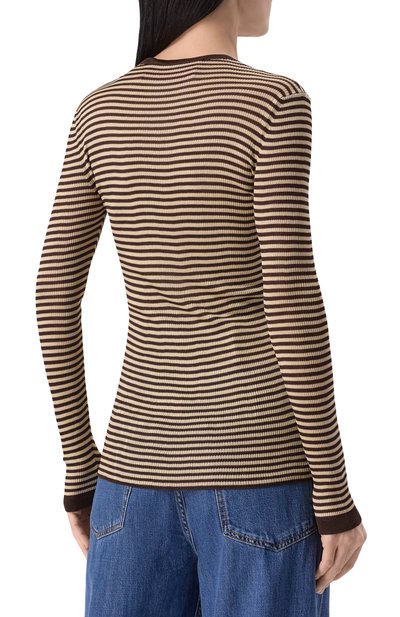 Шелковый пуловер VALENTINO коричневого цвета по цене 260500 руб., арт. 6B3KC62S946, фото 4 Шелковый пуловер VALENTINO, арт. 6B3KC62S946, фото 4