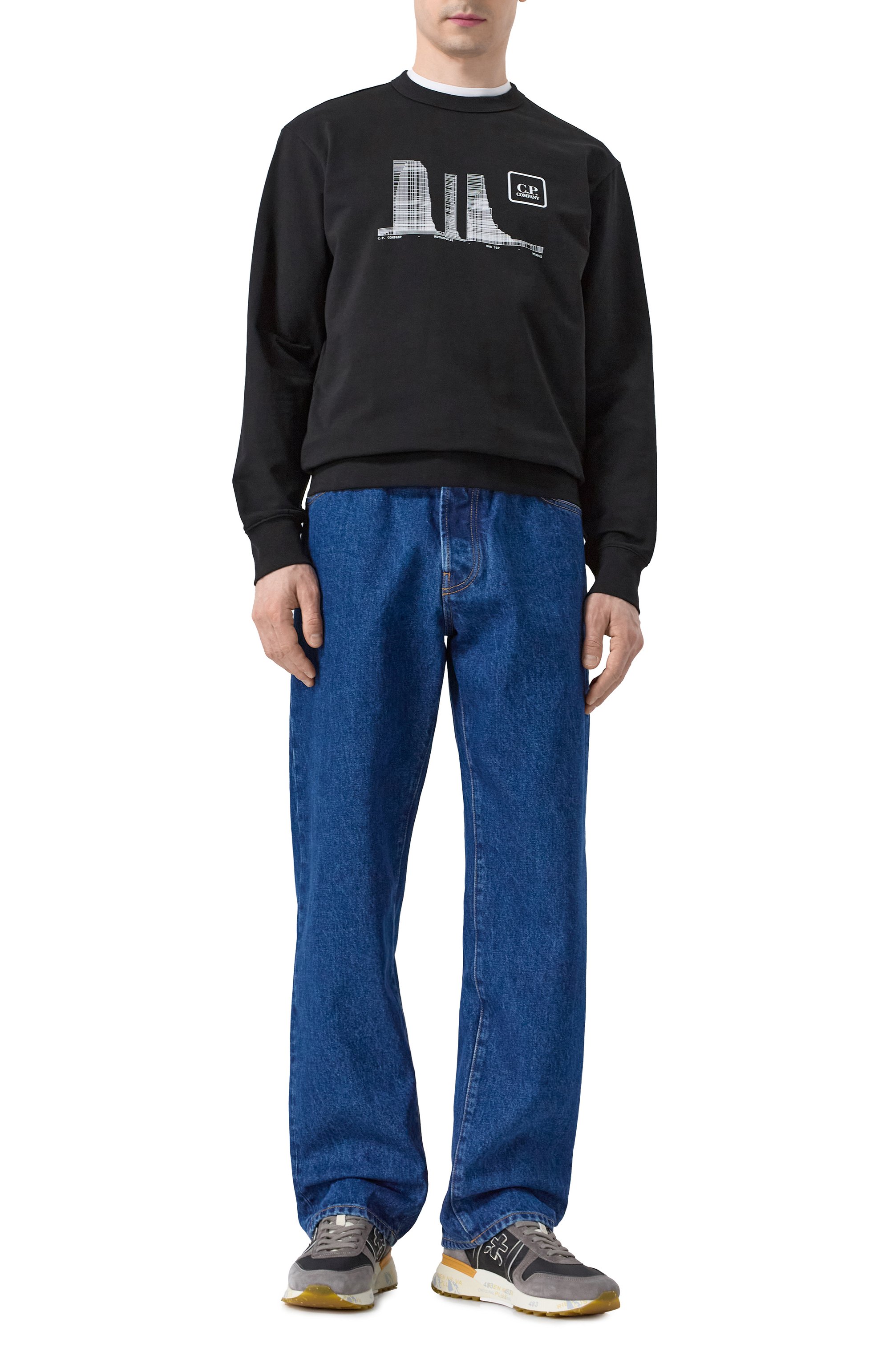 Хлопковый свитшот C.P. COMPANY, арт. 18CLSS051A006452W, фото 2