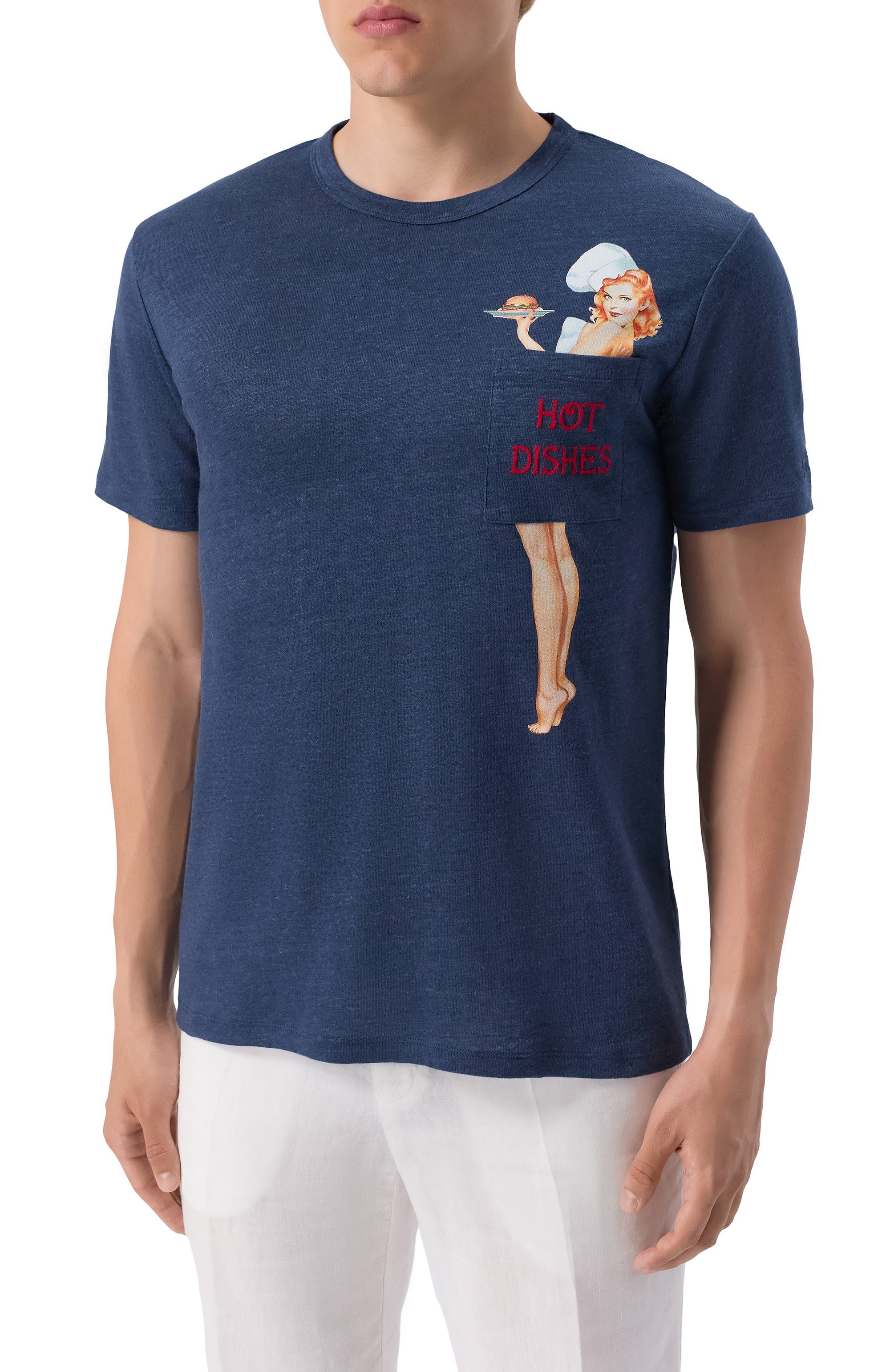 Льняная футболка MC2 SAINT BARTH, арт. STBM ECSTASEA/01202H, фото 3