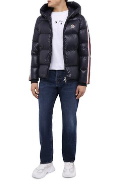 Мужская пуховик dincer MONCLER темно-синего цвета, арт. G2-091-1A000-90-68950 | Фото 2 (Рукава: Длинные; Материал утеплителя: Пух и перо; Длина (верхняя одежда): Короткие; Материал внешний: Синтетический материал; Материал подклада: Синтетический материал; Кросс-КТ: Куртка; Мужское Кросс-КТ: пуховик-короткий; Стили: Спорт-шик; Материал сплава: Проставлено; Драгоценные камни: Проставлено)