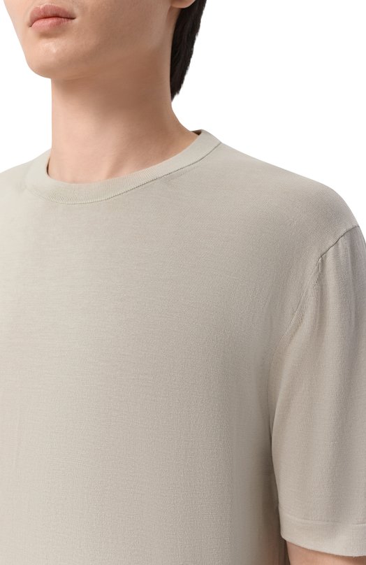 Джемпер из шелка и хлопка 12 STOREEZ 136313 Зелёный  136313 Фото 5