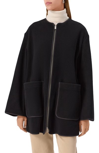 Шерстяное полупальто TOTEME, арт. 251-WR04262-FB0039, фото 3