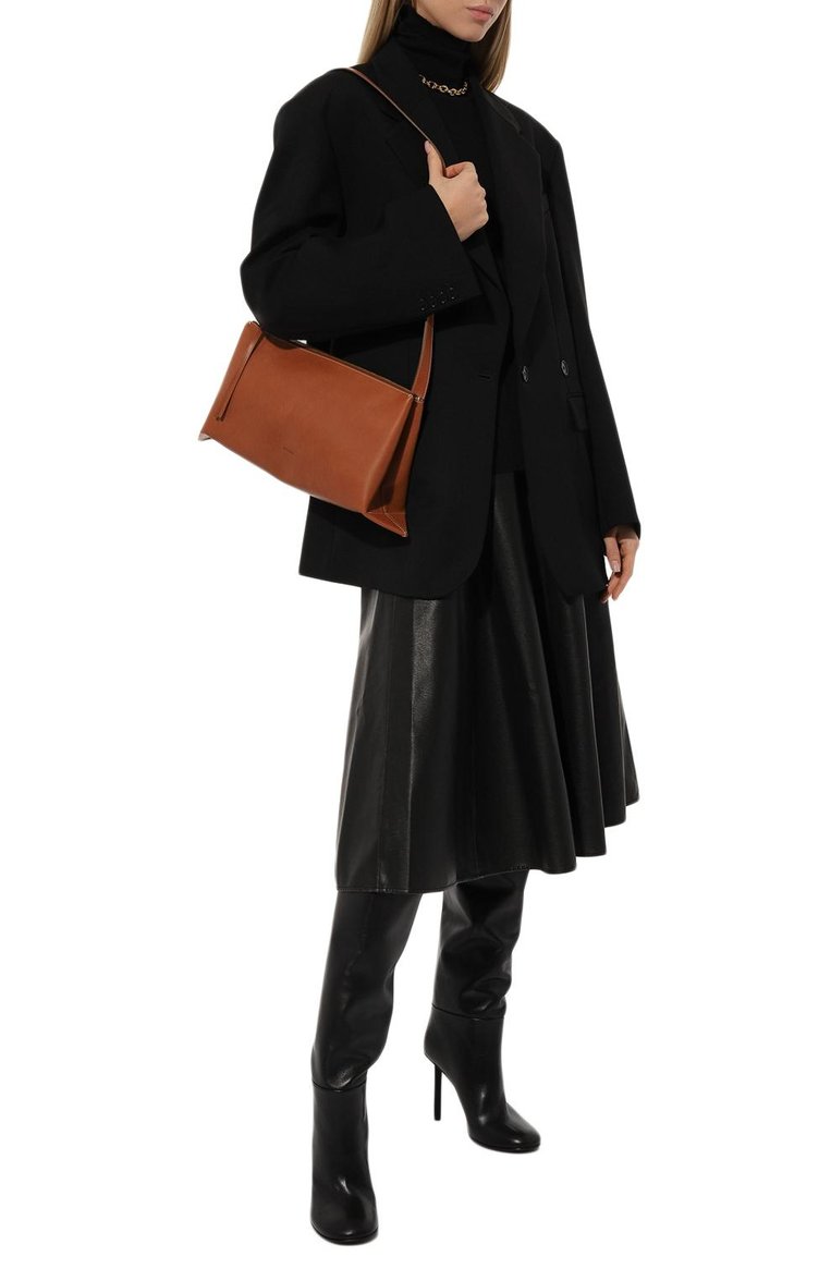 Женская сумка empire JIL SANDER коричневого цвета, арт. 4J07WD0050P5372 | Фото 7 (Размер: large; Материал: Натуральная кожа)