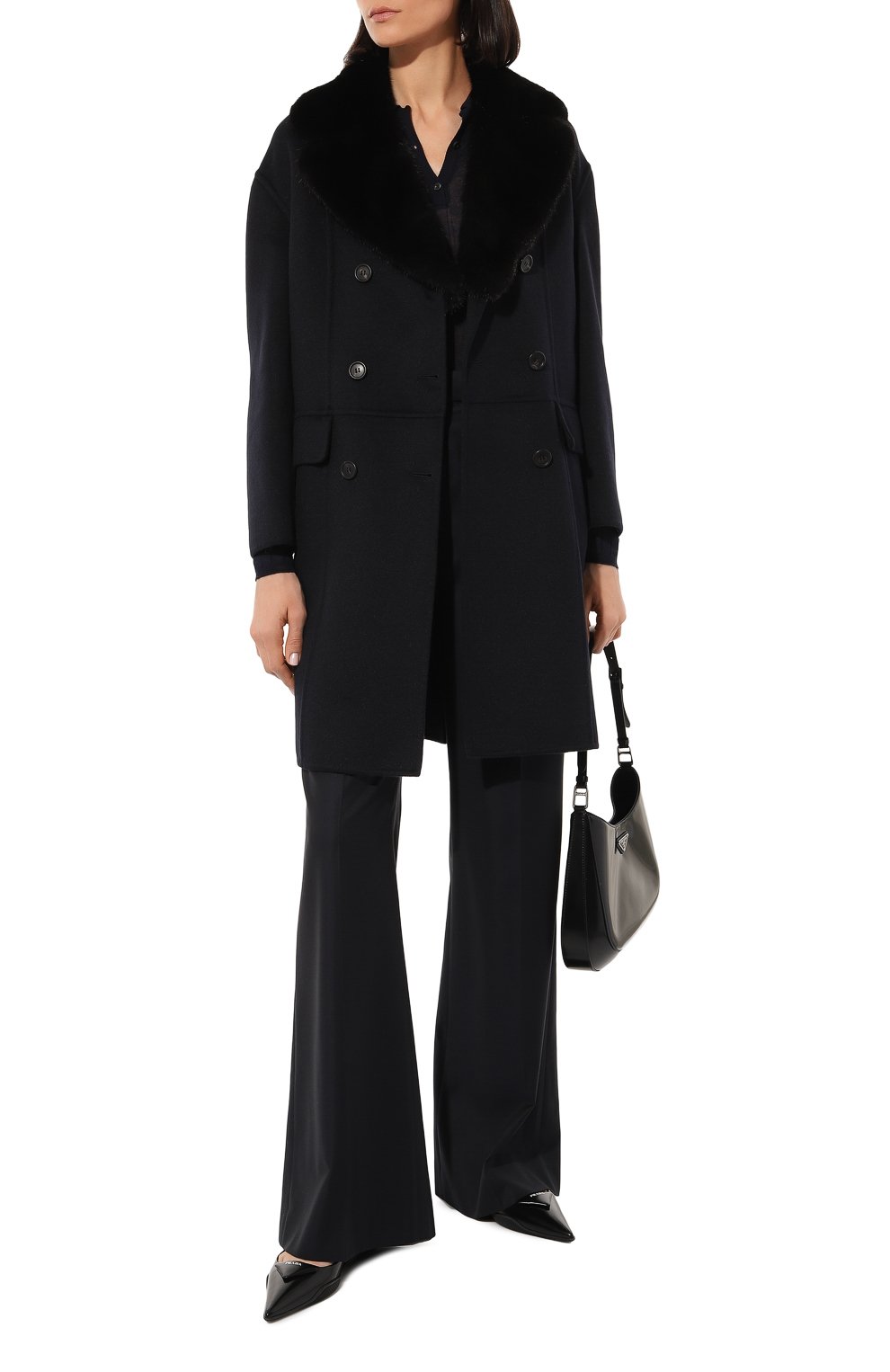 Шерстяное пальто PRADA, арт. P688LP-1U0B-F0008-192, фото 2