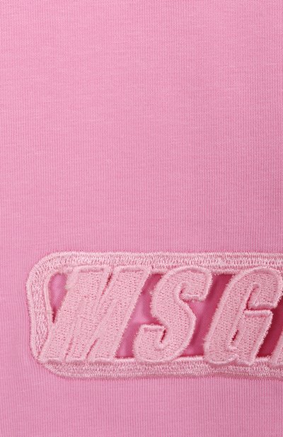 Хлопковые легинсы MSGM KIDS розового цвета по цене 7215 руб., арт. S5MSJGCL087, фото 3 Хлопковые легинсы MSGM KIDS, арт. S5MSJGCL087, фото 3