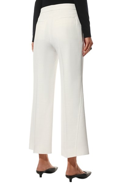 Брюки из вискозы JIL SANDER белого цвета по цене 89950 руб., арт. JSPU302900-WU390000, фото 4 Брюки из вискозы JIL SANDER, арт. JSPU302900-WU390000, фото 4
