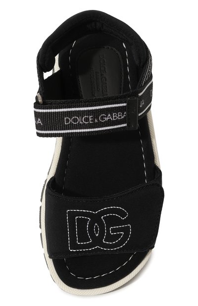 Сандалии DOLCE & GABBANA черного цвета по цене 19750 руб., арт. DA5061/AY233/24-28, фото 4 Сандалии DOLCE & GABBANA, арт. DA5061/AY233/24-28, фото 4