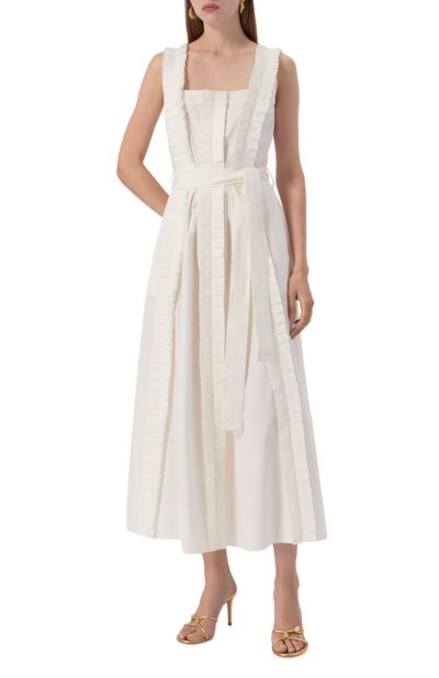 Хлопковое платье ELIE SAAB белого цвета по цене 322000 руб., арт. D0730NP25/P0017, фото 3 Хлопковое платье ELIE SAAB, арт. D0730NP25/P0017, фото 3