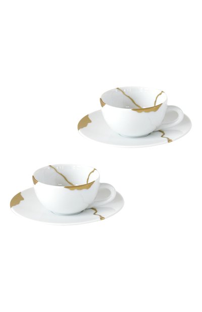 Набор kintsugi из двух кофейных чашек с блюдцами BERNARDAUD, арт. 1095/21957