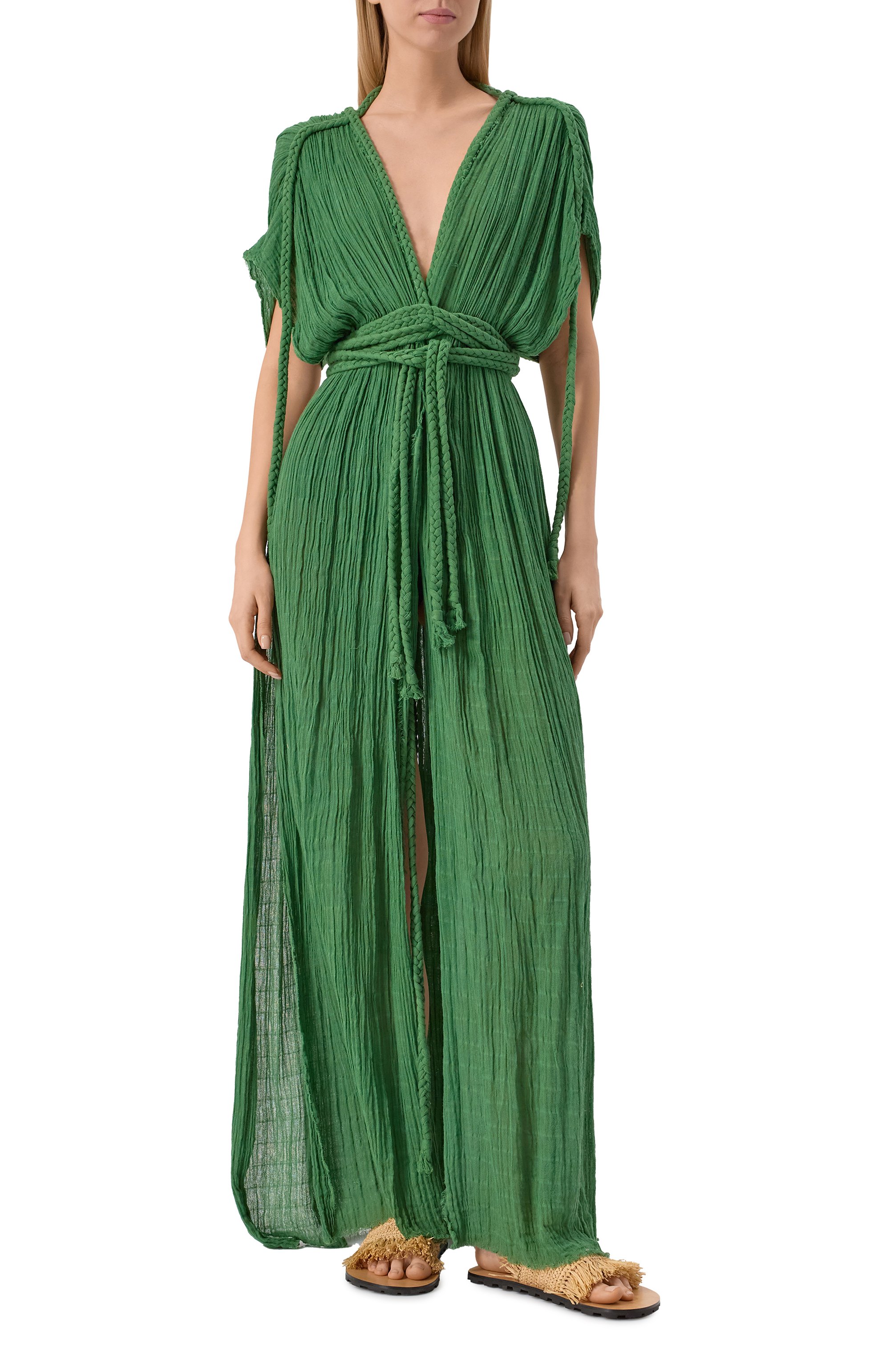 Хлопковое платье KASIA KULENTY, арт. AURA DUSTER G0WN, фото 3