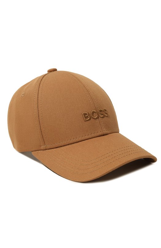Хлопковая бейсболка BOSS 50519889 Бежевый 50519889