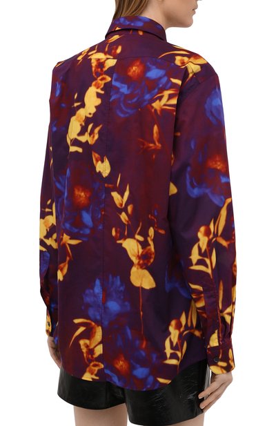 Хлопковая рубашка DRIES VAN NOTEN, арт. 211-10779-2084, фото 4