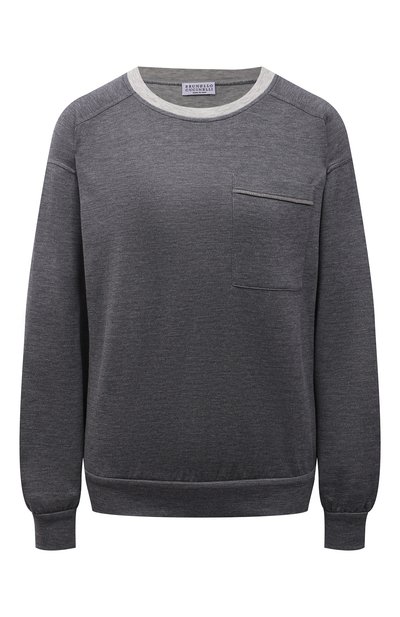Женский свитшот из хлопка и шелка BRUNELLO CUCINELLI, арт. MD828SS100