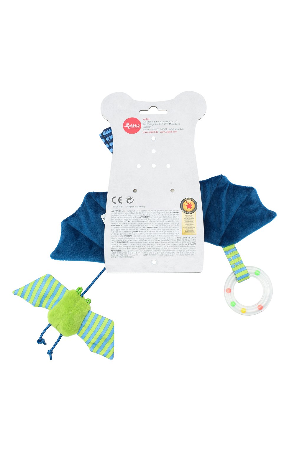 Игрушка летучая мышь SIGIKID разноцветного цвета по цене 1370 руб., арт. 41013, фото 2 Игрушка летучая мышь SIGIKID, арт. 41013, фото 2