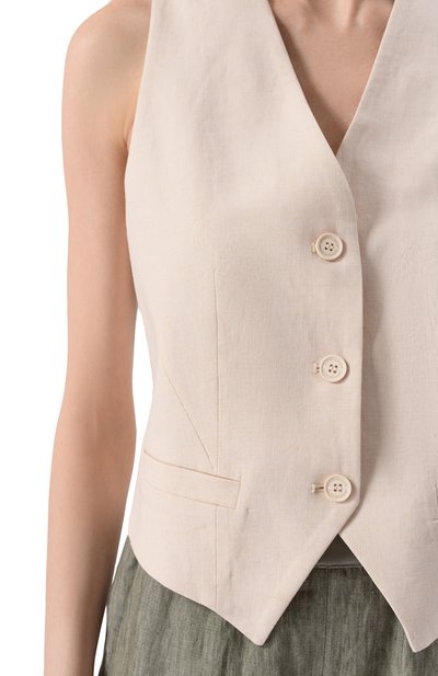 Жилет изо льна и вискозы HINNOMINATE, арт. HMABW01842, фото 5