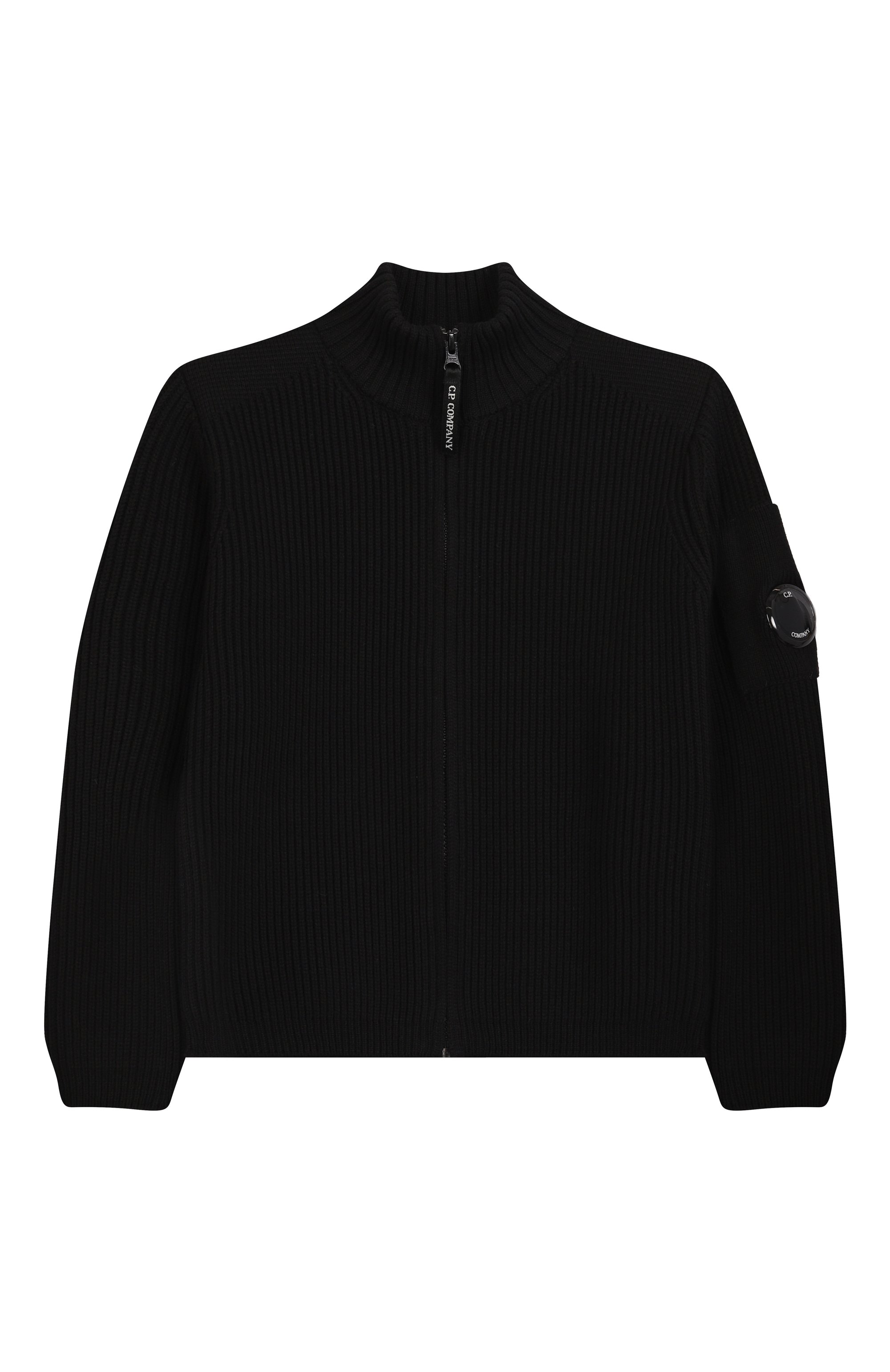 Хлопковый кардиган C.P. COMPANY черного цвета по цене 22200 руб., арт. CUW00G/LHE76/4-8, фото 1 Хлопковый кардиган C.P. COMPANY, арт. CUW00G/LHE76/4-8, фото 1