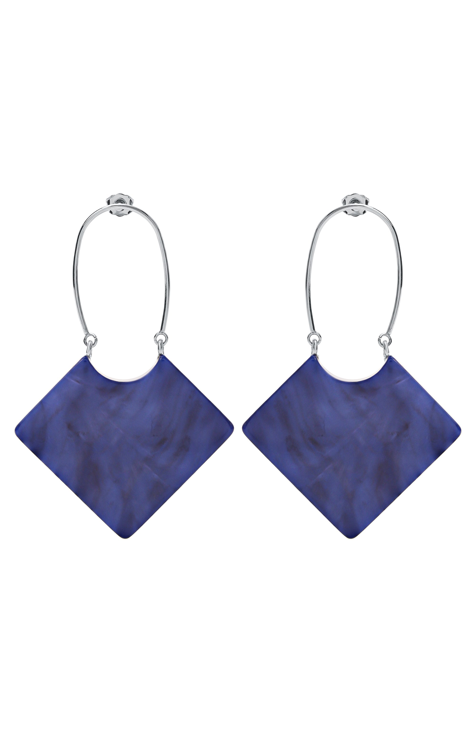 Серьги EMPORIO ARMANI синего цвета по цене 22900 руб., арт. EW001793 AF15480, фото 1 Серьги EMPORIO ARMANI, арт. EW001793 AF15480, фото 1