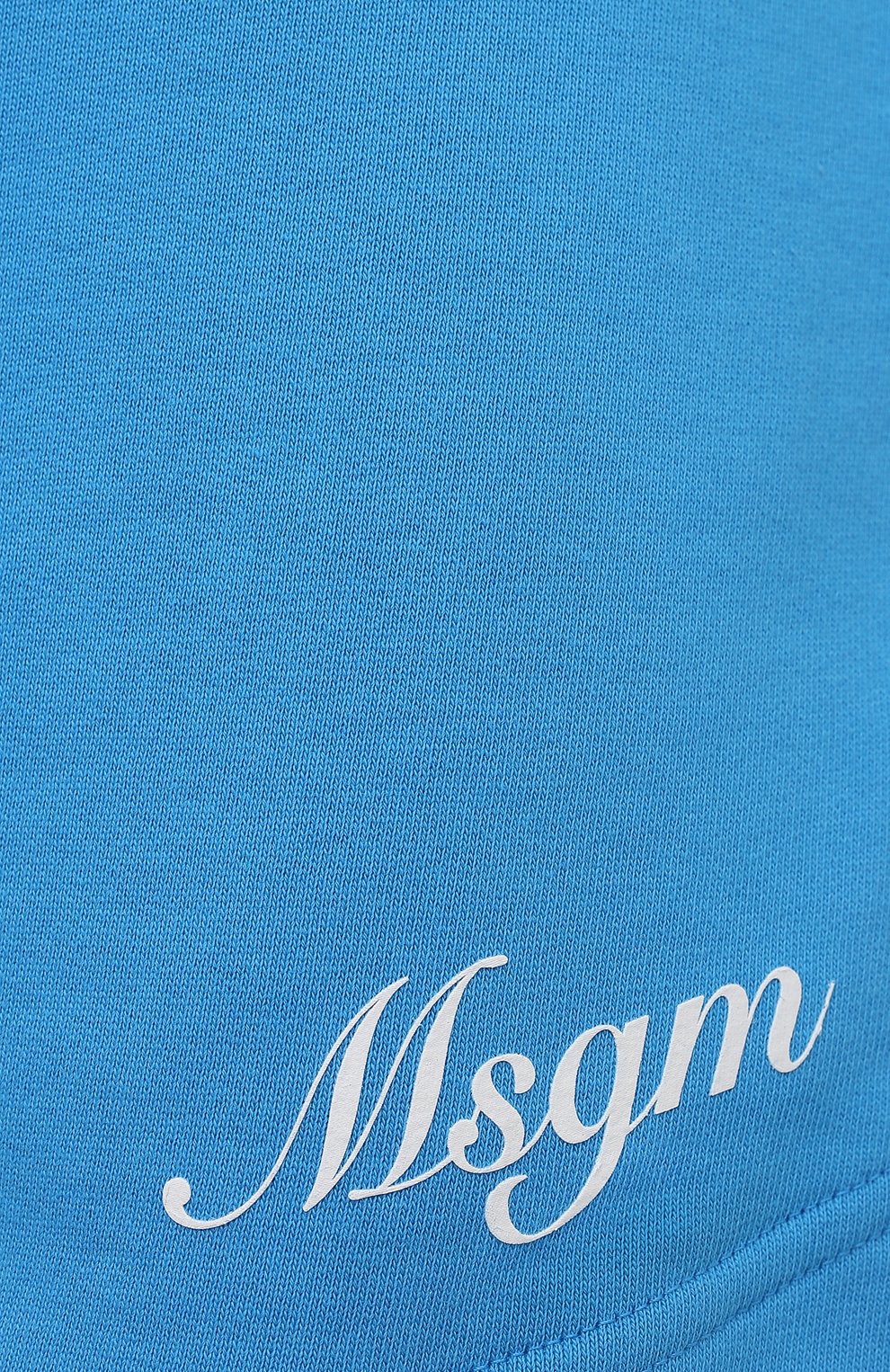 Хлопковые шорты MSGM голубого цвета по цене 15600 руб., арт. 3042MDB163 217499, фото 5 Хлопковые шорты MSGM, арт. 3042MDB163 217499, фото 5