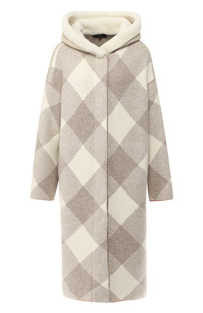 Кашемировое пальто с меховым капюшоном LORO PIANA, арт. FAI2913, фото 1