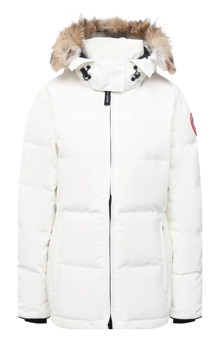 Женская парка chelsea CANADA GOOSE белого цвета, арт. 3804L | Фото 1 (Материал внешний: Синтетический материал; Длина (верхняя одежда): Короткие; Рукава: Длинные; Стили: Классический; Материал утеплителя: Пух и перо; Кросс-КТ: Куртка; Материал сплава: Проставлено; Драгоценные камни: Проставлено)