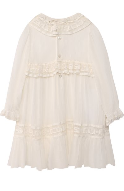 Шелковое платье с кружевной отделкой GUCCI, арт. 518955/ZBS46, фото 2