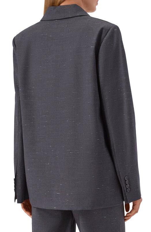 Жакет из шерсти и шелка Loulou de Saison N0RMA Серый  N0RMA Фото 4